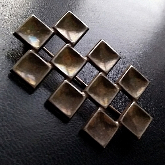 c1960s David Anderson - Norway Sterling Silver Modernist Brooch Pin VINTAGE - Picture 3 of 16